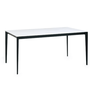 Miami Rectangular Stone Top Dining Table - White Marble