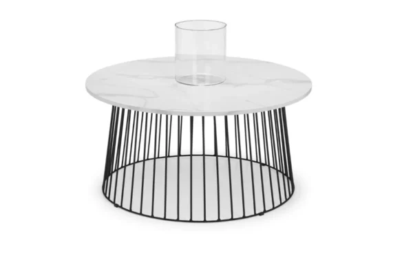 Broadway White Marble Round Coffee Table