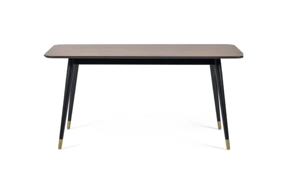 Findlay Rectangular Dining Table - Walnut & Black - Image 3