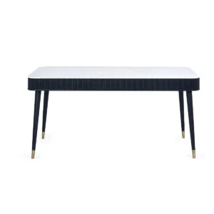 Louis Fluted Stone Top Dining Table With Drawers