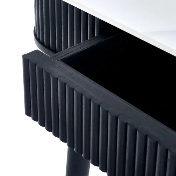 Louis Fluted Stone Top Dining Table With Drawers - Image 6