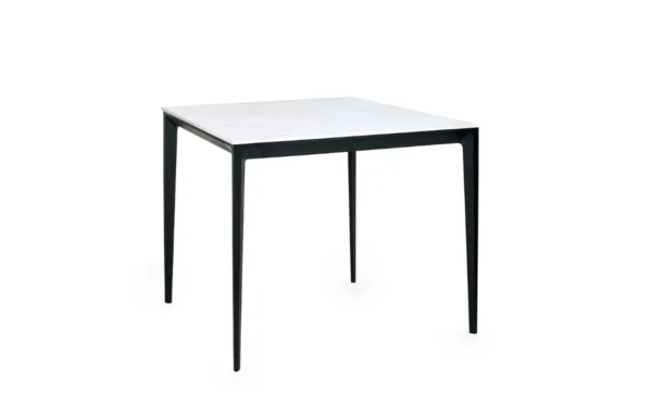 Miami Square Stone Top Dining Table White Marble - Image 3