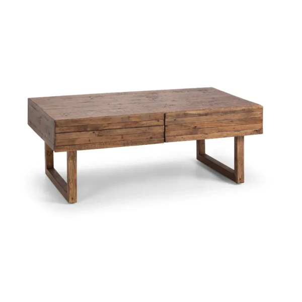 Woburn Reclaimed Pine 2 Drawer Coffee Table - Image 3